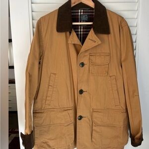 J. Crew Tan Field Jacket with Brown Collar